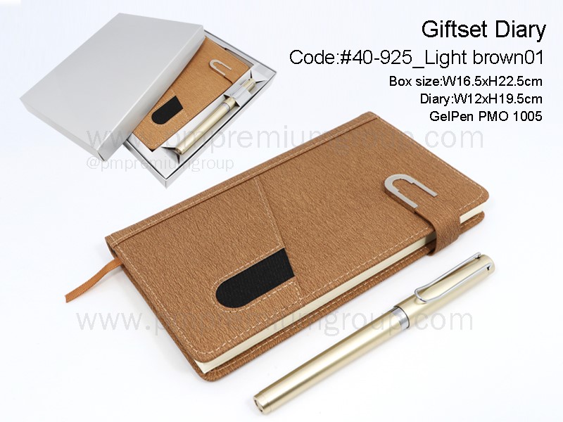 Giftset Diary #40-925Light brown01