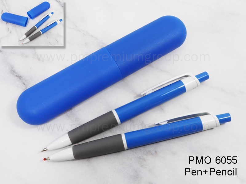 ปากกาคู่ดินสอ PMO6055 (สีน้ำเงิน)