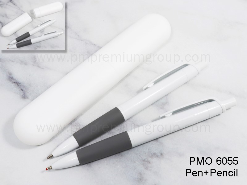ปากกาคู่ดินสอ PMO6055 (สีขาว)
