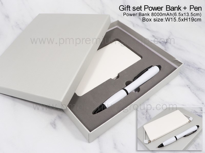 Giftset Powerbank 8,000 mAh(White)